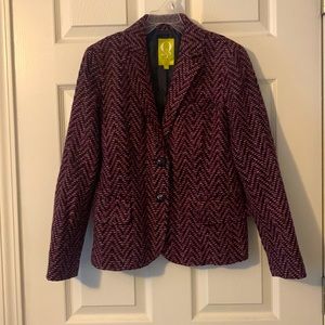 QMack Jacket Blazer Macys Red Navy Tweed